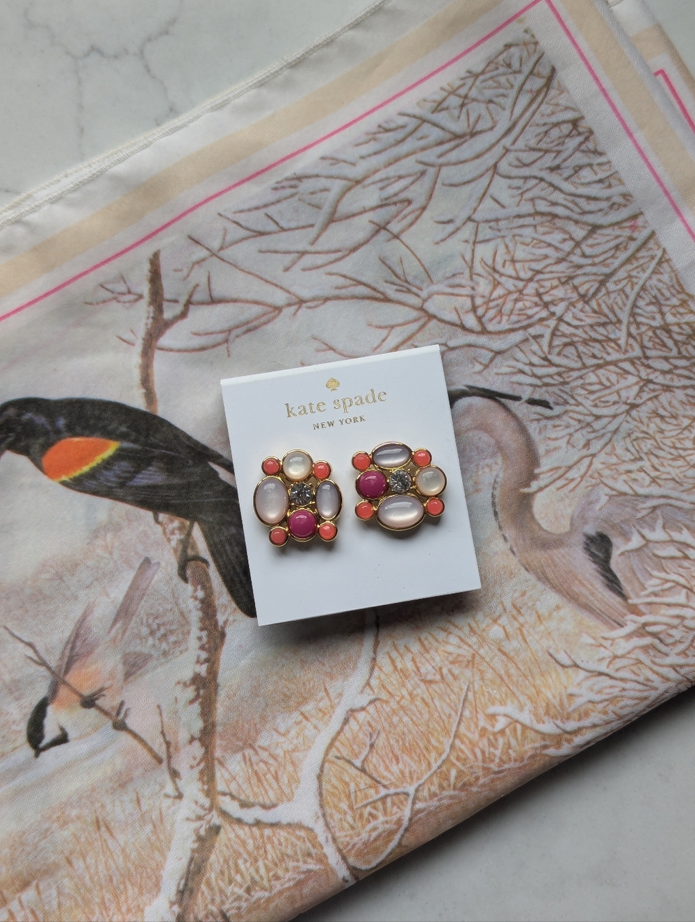 Kate Spade "Bashful Blossom" Statement Earrings 🌷